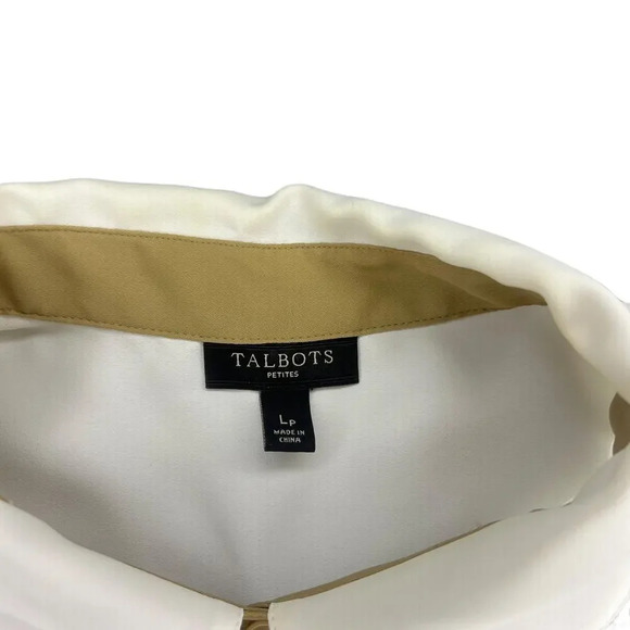 Talbots Petites Sleeveless Colorblock Button-Up Blouse Multicolor Women's Large - Picture 2 of 3